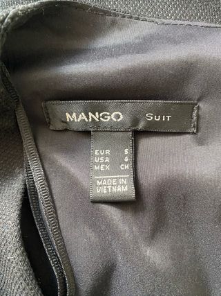 Vestido Negro Mango Talla S