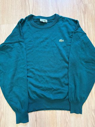 Jersey Lacoste Verde Cuello Bajo