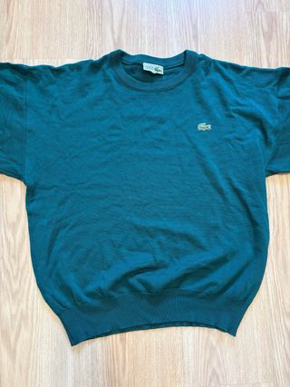 Jersey Lacoste Verde Cuello Bajo
