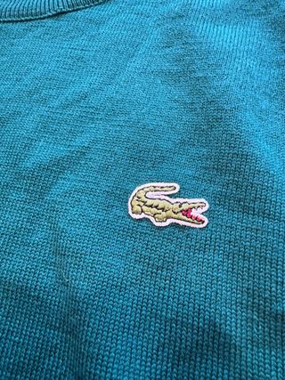 Jersey Lacoste Verde Cuello Bajo