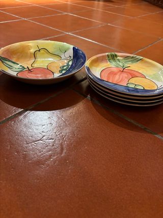 Set frutta 4 piatti e ciotola