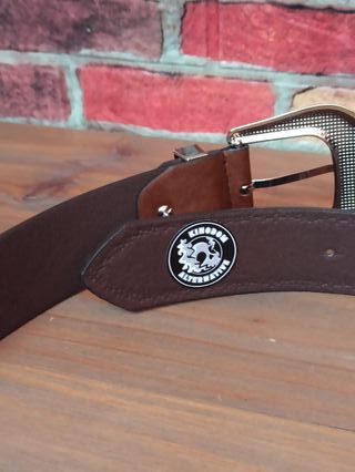 Cintura in pelle con fibbia western