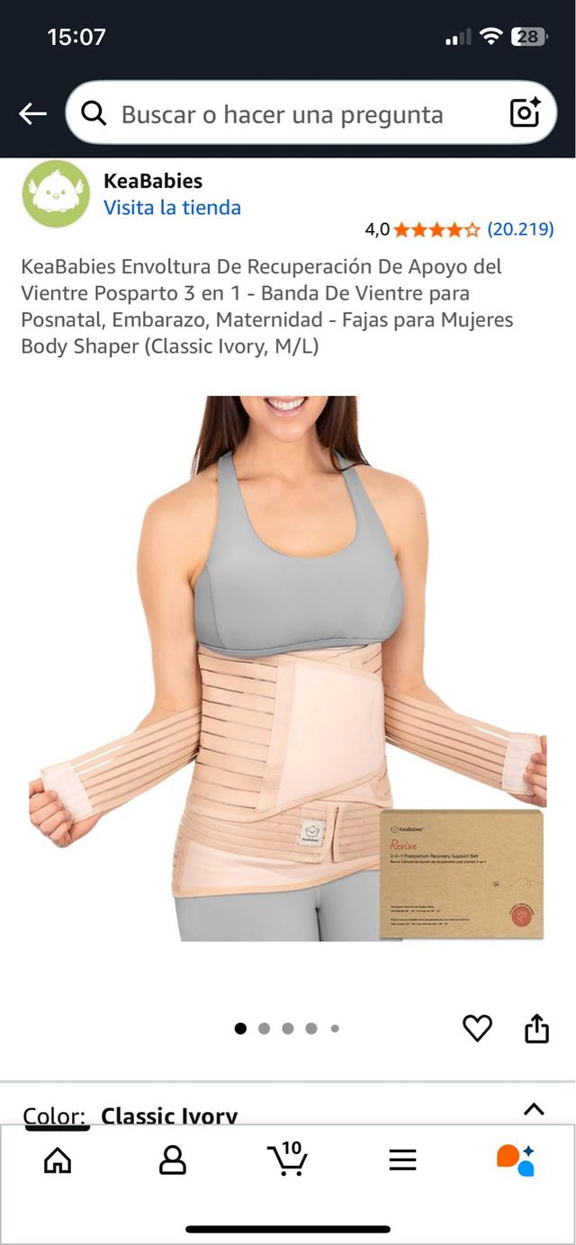 Faja Postparto Keabelly Beige Talla Única