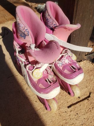 Patines ajustables rosa talla 28-31