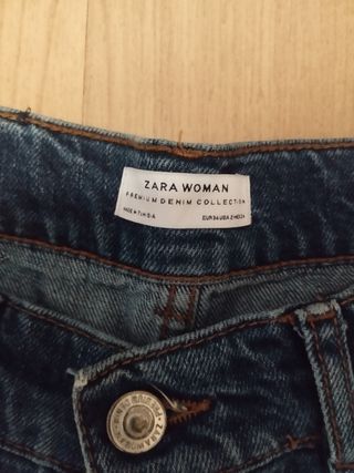 Pantalón Zara Perlas Azul