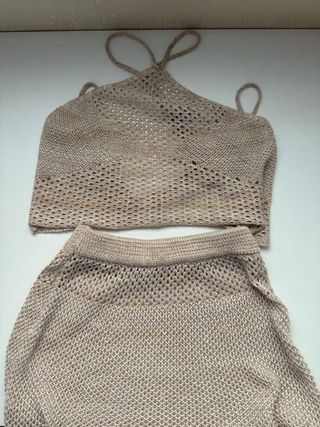 Conjunto Top y Falda Ganchillo Talla S