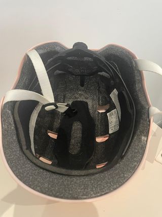 Lote de casco y protecciones rosa Decathlon Oxelo
