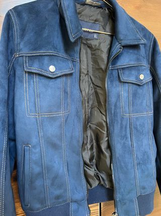 Bomber Zara ante azul marino Talla S