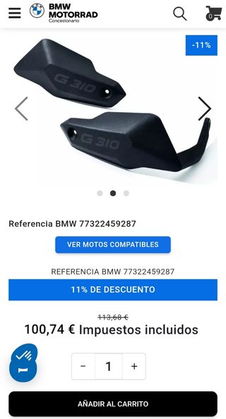 Guardamanos BMW G310GS Genuino BMW