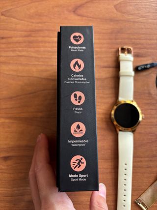 Reloj inteligente smartwatch Marea Beige/Dorado