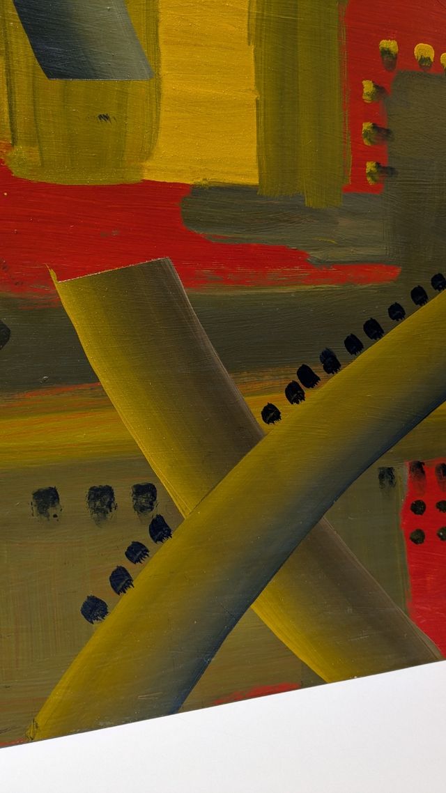 Llopis Beltrá pintura abstracta 46x55 cm original