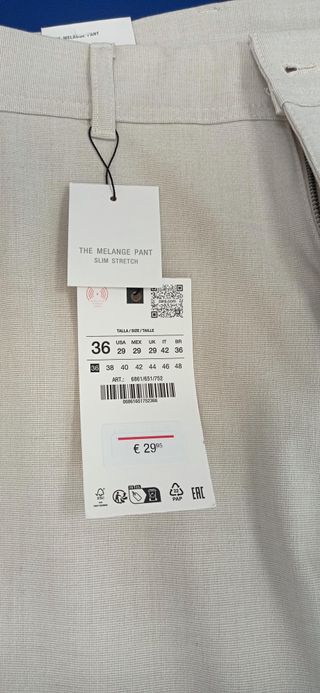Pantalón Chino Zara Beige Talla M