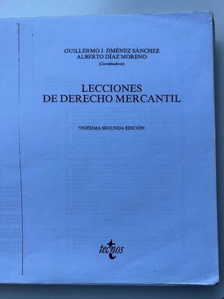 Lecciones de Derecho Mercantil