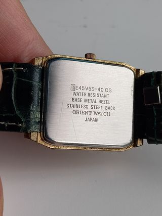 Reloj Orient Watch Dorado y Verde Años 80-90
