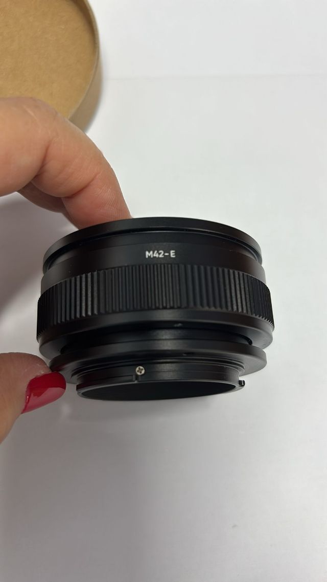 Adaptador de objetivo M42 a cámara Sony E
