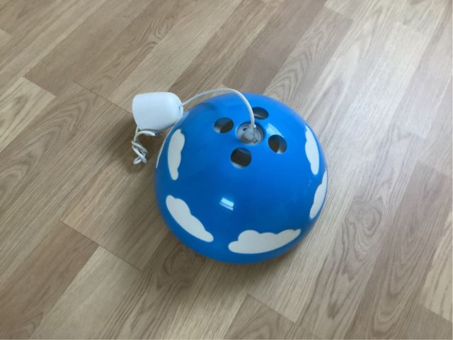 Lámpara Infantil Ikea Azul Nubes