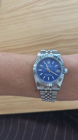 Rolex Datejust Azul Mujer