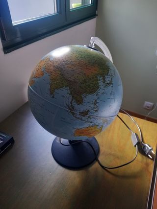 Lámpara Globo Terráqueo Azul