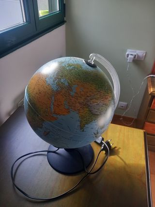 Lámpara Globo Terráqueo Azul