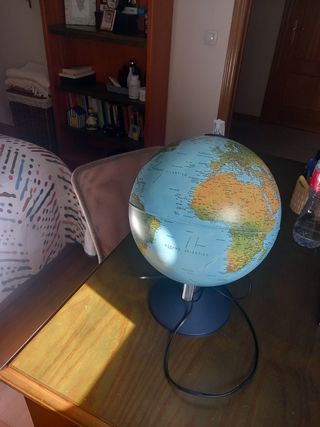 Lámpara Globo Terráqueo Azul