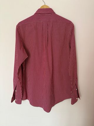 Camisa Polo Ralph Lauren Rayas Rojas Talla L. 