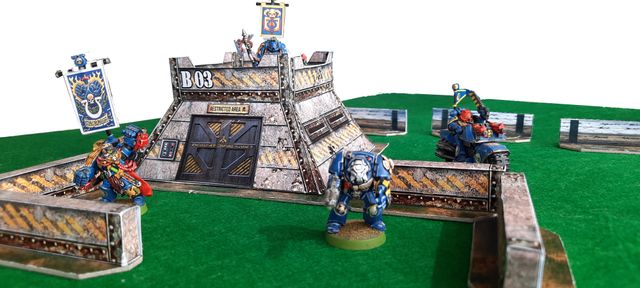 Escenografía Wargames.  4 Bunkers recortables 28mm