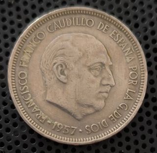 Moneda 5 Pesetas Franco 1957
