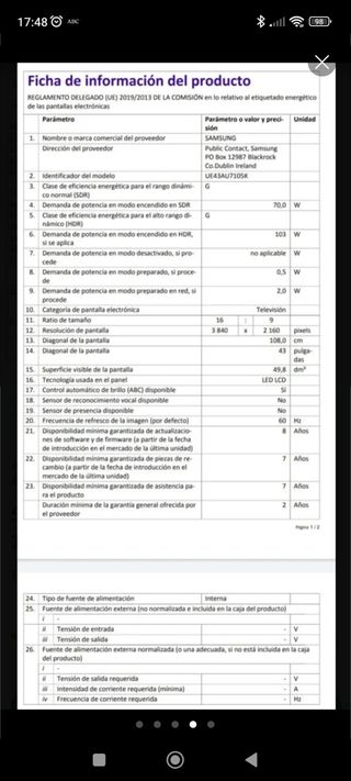 Tv Samsung para repuestos