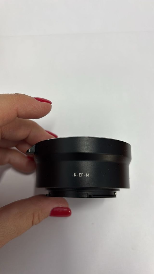 Adaptador de objetivo Pentax K a cámara Canon EF-M