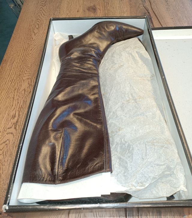 Botas C-Doux Piel Marrón Tacón Kitten