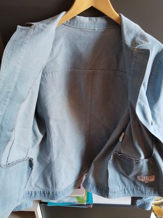 Cazadora vaquera mujer azul