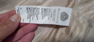 Abrigo de Lana Abiigo Talla 40 Beige