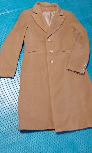 Abrigo de Lana Abiigo Talla 40 Beige