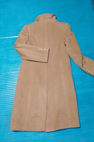 Abrigo de Lana Abiigo Talla 40 Beige