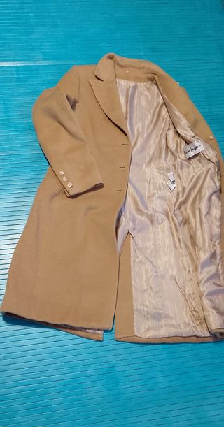 Abrigo de Lana Abiigo Talla 40 Beige