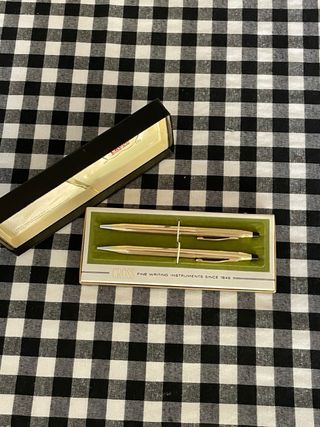 Bolígrafo y portaminas Cross oro 12 Kt Gold