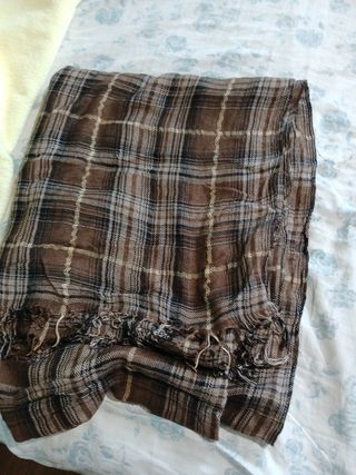 Sciarpone viscosa marrone multicolor