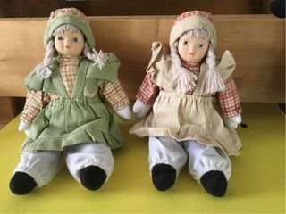 Coppia bambole vintage