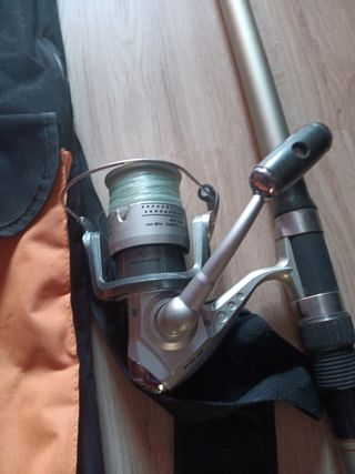 Caña de pesca KALI 3,90 + carrete Hérculy + funda