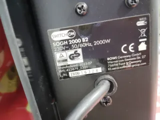 Calefactor Switch On Negro Cristal