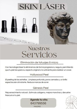 Eliminación tatuajes y carbón peel