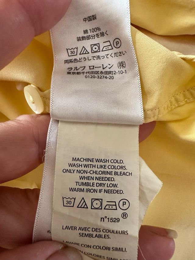 Camisa Ralph Lauren Amarilla Talla XL