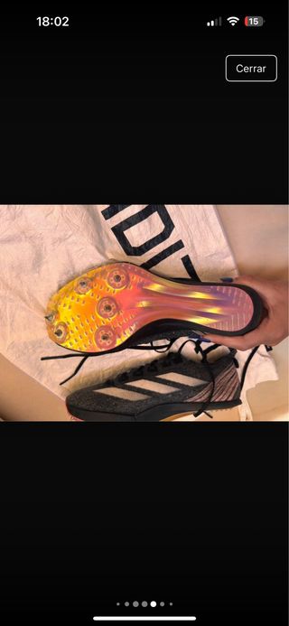 Zapatillas Atletismo Adizero SP3 Clavos Negro