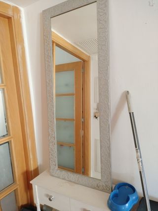 Espejo decorativo plateado