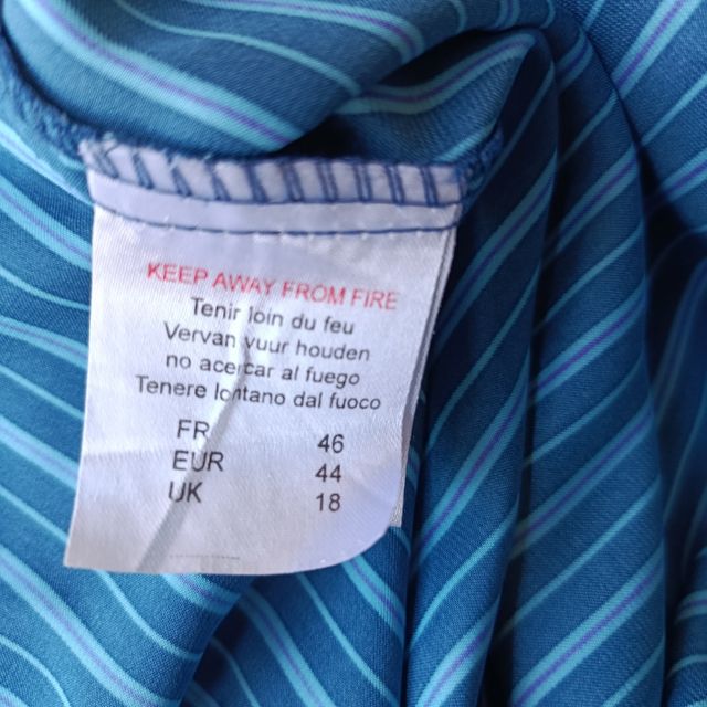 Camisa larga Etam rayas azul talla 46