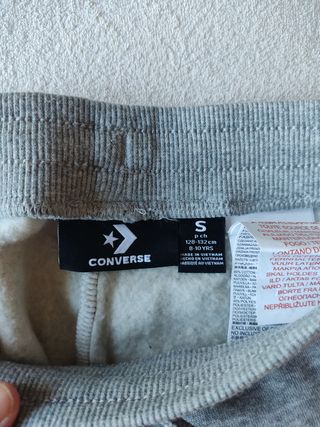 Pantalón chándal niña Converse gris talla 8-10años