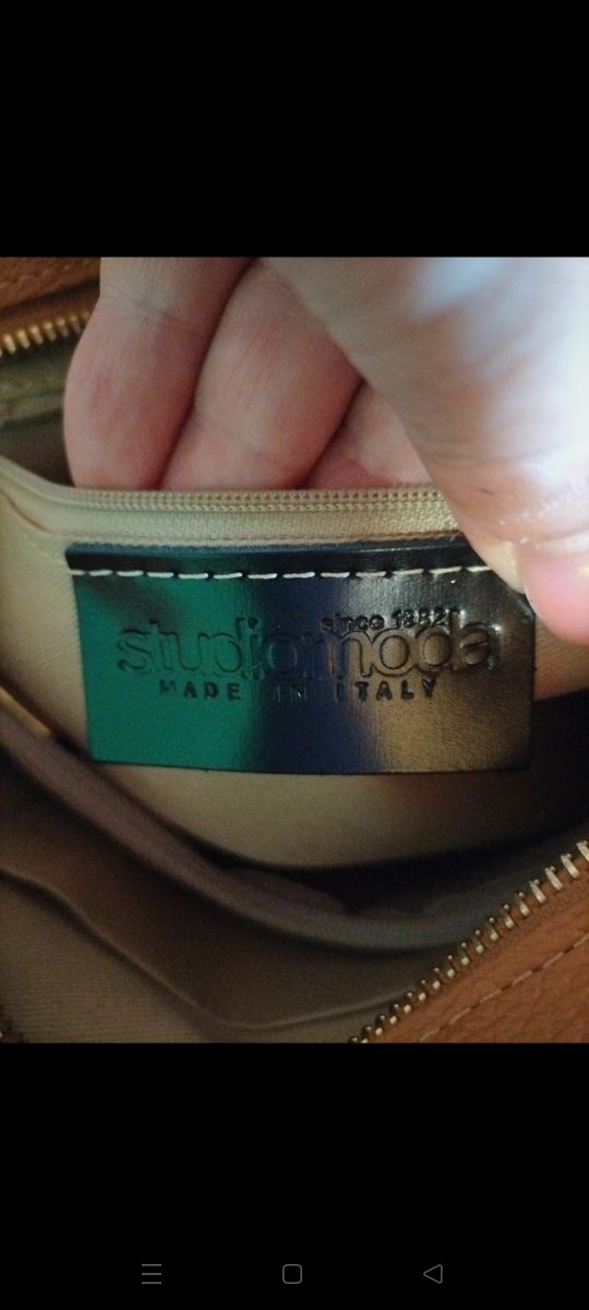 Borsa vera pelle cuoio con tracolla