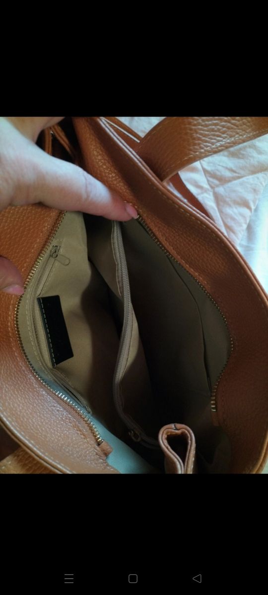 Borsa vera pelle cuoio con tracolla