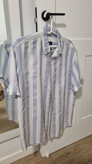 Camisa de lino a rayas