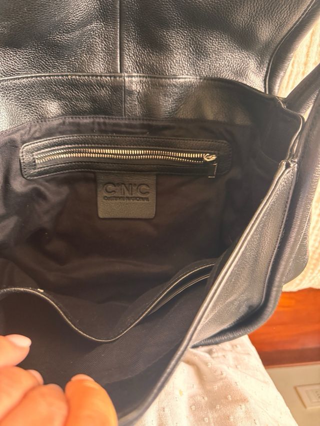 Borsa Costume National Pelle Nera Artigianale